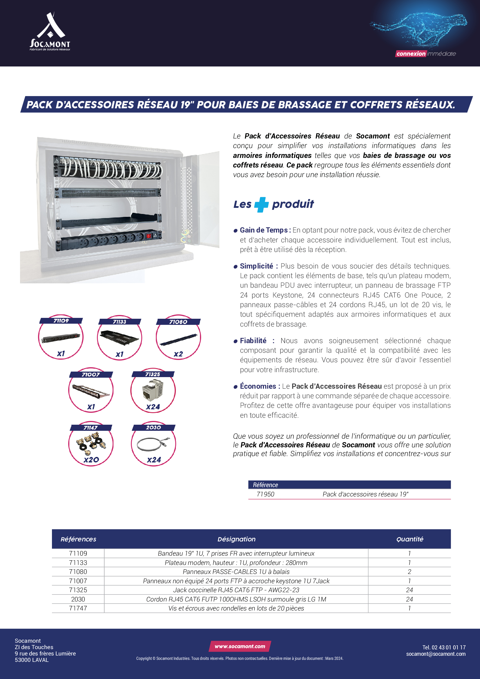 Fiche technique Pack Accessoires